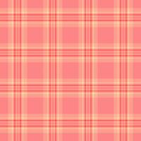 Soft pink and peach plaid pattern. Perfect for textiles, packaging, or web design. Subtle and stylish, this seamless texture offers a versatile, feminine aesthetic. vector