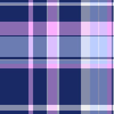 Multicolored fabric background , curved pattern plaid tartan. Vichy texture textile check seamless in blue and light colors.
