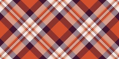 Cross check background seamless, printout plaid fabric. Teen textile texture tartan pattern in red and dark colors. vector