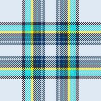 Vibrant teal, navy, and yellow plaid pattern. Perfect for textile design, website backgrounds, or fashion projects. Modern and stylish geometric texture with a bold color palette. vector