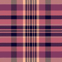 Messy background textile fabric, dogtooth check plaid . Revival pattern seamless tartan texture in pink and dark colors. vector