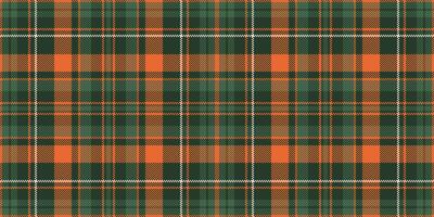 Vibrant orange and deep green plaid pattern. Perfect for autumnal designs, textile prints, or website backgrounds. Seamless repeat tileable texture offers versatile design possibilities. vector