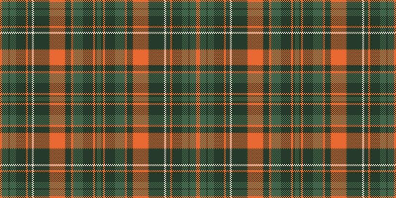 Vibrant orange and deep green plaid pattern. Perfect for autumnal designs, textile prints, or website backgrounds. Seamless repeat tileable texture offers versatile design possibilities.
