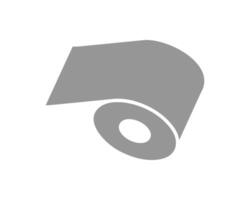 Abstract gray roll icon. Perfect for concepts of packaging, production, supply, or continuous process. Minimalist style, versatile for various design projects. vector