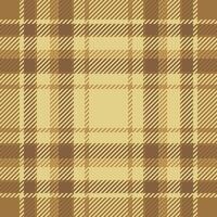 Rural textile check tartan, 70s pattern seamless fabric. Serene background texture plaid in orange and yellow colors. vector