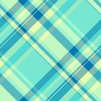 Vibrant teal and pale yellow plaid pattern. Perfect for textile designs, website backgrounds, or crafting projects. This fresh, modern design evokes feelings of serenity and summer. vector