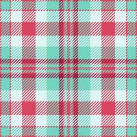 Vibrant pink and teal plaid pattern. Perfect for textile design, fashion, wrapping paper, or website backgrounds. vector