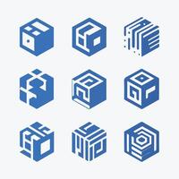 Cube Flex Cube collection logo vector