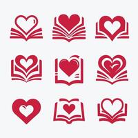 Heart bound Pages collection logo vector