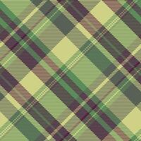 Italian textile tartan pattern, 1950s seamless plaid . Fashion check texture background fabric in lime and green colors. vector
