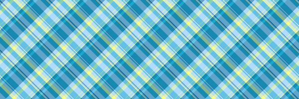 Vibrant diagonal plaid pattern in shades of blue and yellow. Perfect for textile design, website backgrounds, or crafting projects. vector