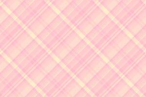 Knot textile seamless texture, classy pattern fabric check. Production plaid tartan background in light and pink colors. vector