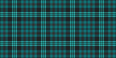 Stylish teal and black plaid pattern. Perfect for textile design, website backgrounds, or fashion projects. vector
