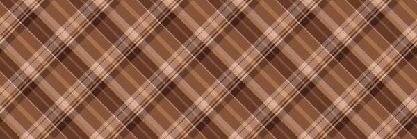 Crossed texture plaid check, nostalgic fabric pattern seamless. Model textile background tartan in orange and light colors. vector