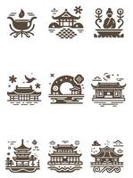 Harvest Seollal Collection Logo Design vector