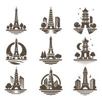 Eclipse Tower collection logo vector