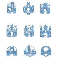 Skyl ine Bridge collection logo vector