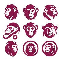Jungle Swing Monkey Collection Logo vector