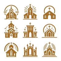 The Light Church collection logo vector