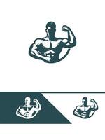Bulk Forge Muscular Logo Design vector