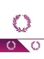 Eternal Bloom Wreath Logo Design vector