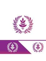 Evergreen Circle Wreath Logo Design vector
