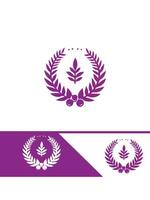 Serenity Circle Wreath Logo Design vector