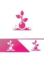 Tiny Root Seedling Logo Design vector
