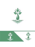 Spring Sprout Seedling Logo Design vector