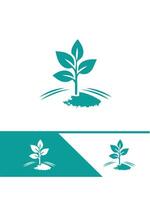 Tiny Thrive Seedling Logo vector
