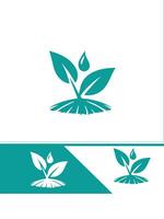 Fresh Bloom Seedling Logo vector