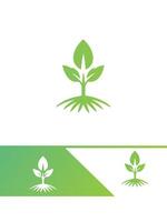 Tiny Bloom Seedling Logo vector