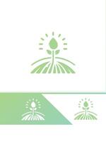Leaf Roots Seedling Logo vector