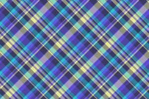 Ornamental pattern textile , club tartan background seamless. Swatch plaid fabric check texture in pastel and indigo colors. vector