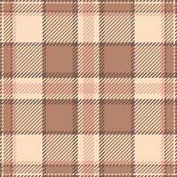Elegant neutral plaid pattern in soft beige and brown tones. Perfect for autumnal designs, textiles, or website backgrounds. This subtle yet stylish texture evokes warmth and comfort. vector