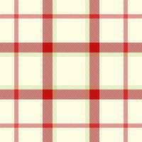 Classic cream and red plaid pattern. Perfect for textile design, wrapping paper, or seasonal projects. vector
