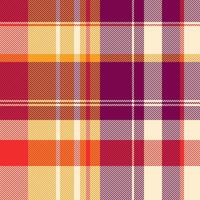 Vibrant autumnal plaid pattern in warm reds, oranges, and creams. Perfect for fall fashion, textile design, or seasonal backgrounds. vector