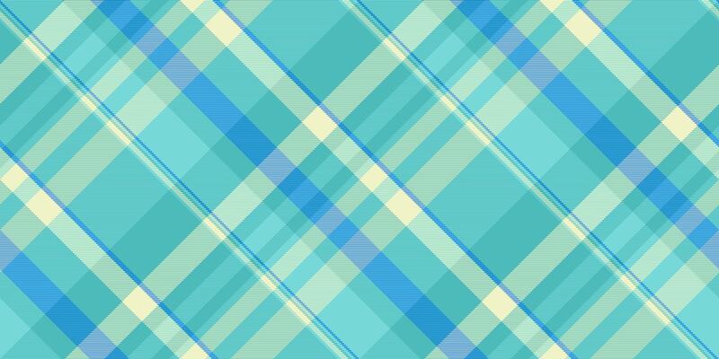 Curve seamless texture check, conceptual tartan fabric. Celebrate plaid pattern textile background in teal and light colors.
