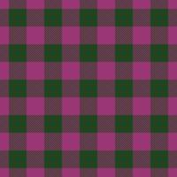Vibrant pink and dark green buffalo plaid pattern. Perfect for fall fashion, textile design, or autumnal themed projects. Seamless repeat texture ideal for backgrounds, websites, and print. vector