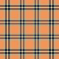 Vibrant peach and brown plaid pattern. Perfect for textile design, website backgrounds, or autumnal themed projects. vector