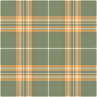 Retro plaid tartan seamless, stationary background texture textile. Newborn pattern fabric check in pastel and amber colors. vector