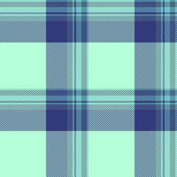 Amazing seamless pattern, cover check fabric plaid. Flannel tartan background texture textile in light and cyan colors. vector