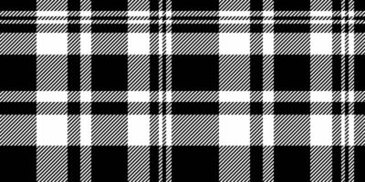 Gingham tartan fabric textile, overlayed background plaid . Material pattern seamless texture check in black and white colors. vector