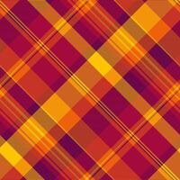 Vibrant diagonal plaid pattern in warm autumnal hues. Perfect for fallthemed designs, textiles, or website backgrounds. The bold colors and intersecting lines create a dynamic and energetic visual. vector