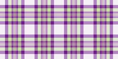 Handkerchief seamless pattern background, dining fabric plaid check. Relief textile tartan texture in purple and pastel colors. vector
