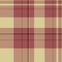 Tee texture background check, stripe pattern plaid. Decorating fabric tartan textile seamless in red and yellow colors. vector