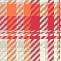 Mosaic background texture tartan, down seamless textile pattern. 1960s plaid fabric check in light and red colors. vector