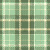 Nice pattern texture seamless, lovely plaid tartan . Mix check textile background fabric in light and green colors. vector