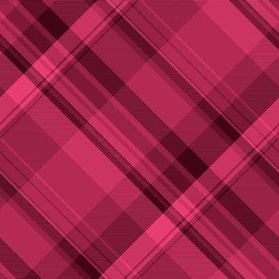 Stylish diagonal plaid pattern in shades of pink and burgundy. Perfect for textile design, website backgrounds, or fashionrelated projects.