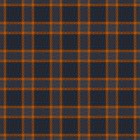 Wear pattern tartan , dimensional seamless textile fabric. Goose background check plaid texture in dark and orange colors. vector